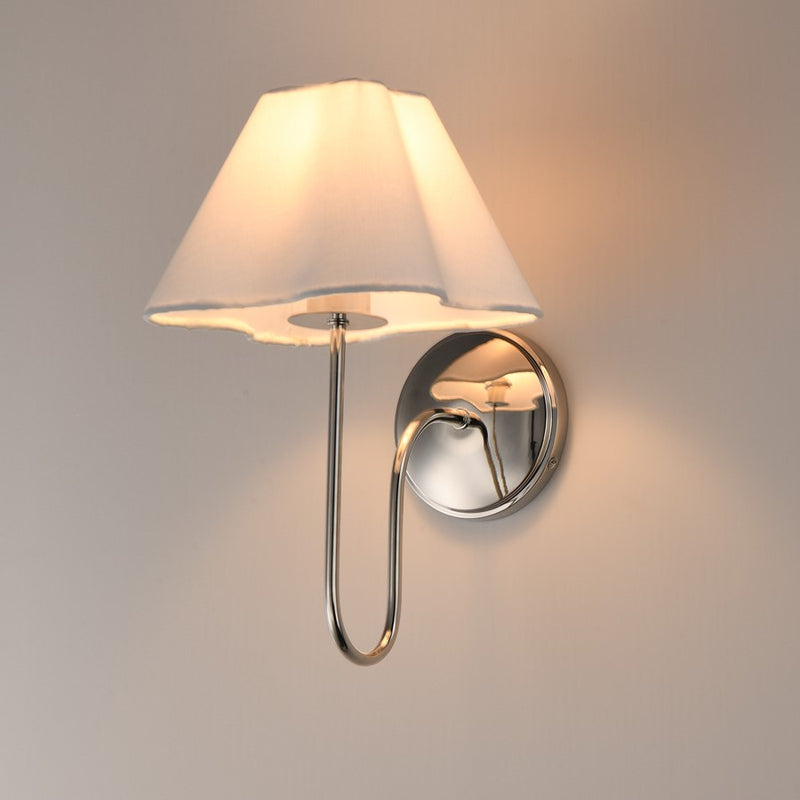 Maxim Lighting Saxon 1Lt 14.5" Wall Sconce, Polished Nickel/White