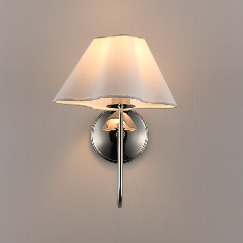 Maxim Lighting Saxon 1Lt 14.5" Wall Sconce, Polished Nickel/White