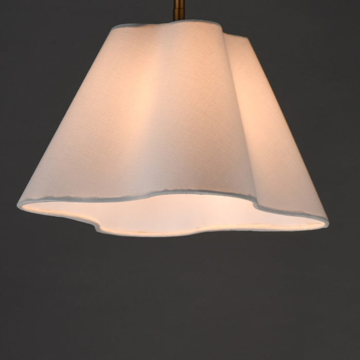 Maxim Lighting Saxon 1Lt 9" Single Pendant, Aged Brass/White