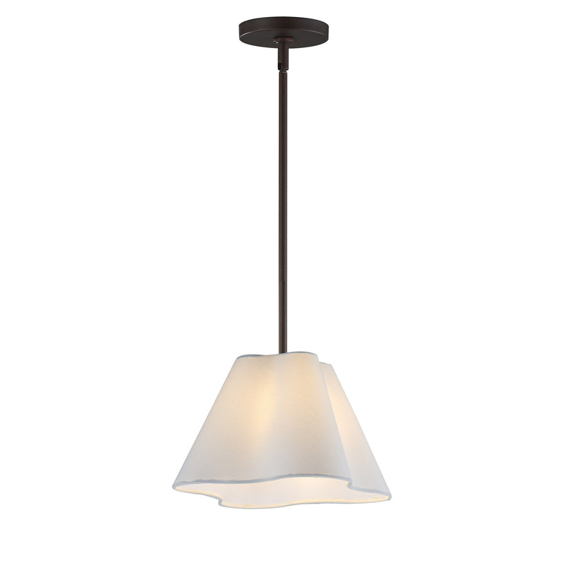 Maxim Lighting Saxon 1Lt 9" Single Pendant, Oil Rubbed Bronze/White