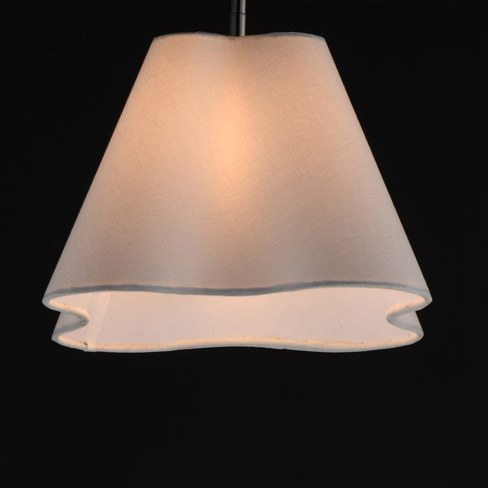 Maxim Lighting Saxon 1Lt 9" Single Pendant, Polished Nickel/White