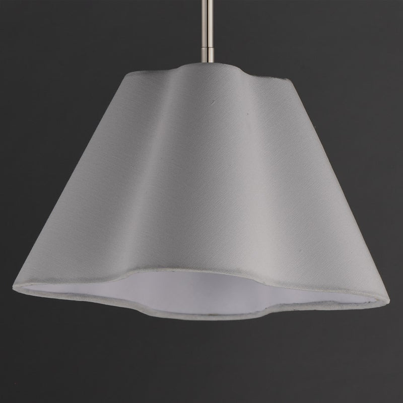 Maxim Lighting Saxon 1Lt 9" Single Pendant, Polished Nickel/White