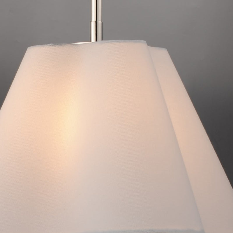 Maxim Lighting Saxon 1Lt 9" Single Pendant, Polished Nickel/White