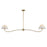 Maxim Lighting Saxon 2Lt 10.25" Linear Pendant, Aged Brass/White - 18102WTNAB