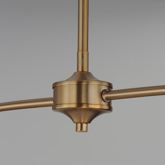 Maxim Lighting Saxon 2Lt 10.25" Linear Pendant, Aged Brass/White