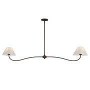 Maxim Lighting Saxon 2Lt 10.25" Linear Pendant, Oil Bronze/Wht - 18102WTOI