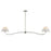 Maxim Lighting Saxon 2Lt 10.25" Linear Pendant, Polished Nk/Wht - 18102WTPN