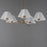 Maxim Lighting Saxon 5Lt 9.25" Chandelier, Natural Aged Brass/White