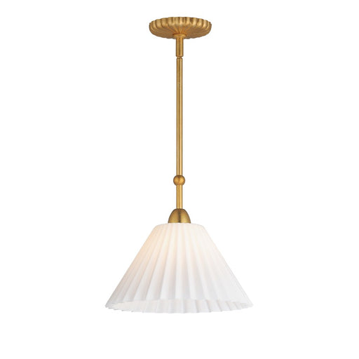 Maxim Lighting Kismet 1 Light Single Pendant, Gold Leaf/Satin White - 18311SWGL