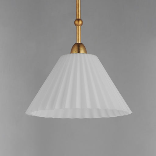 Maxim Lighting Kismet 1 Light Single Pendant, Gold Leaf/Satin White