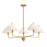 Maxim Lighting Kismet 5 Light Chandelier, Gold Leaf/Satin White - 18315SWGL