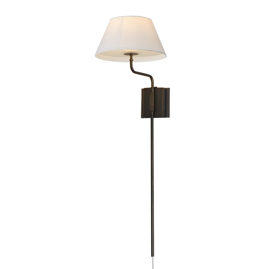 Maxim Lighting Dunbridge 1Lt 39.25" Wall Sconce, Olive Wht/Bronze - 18410OFANB