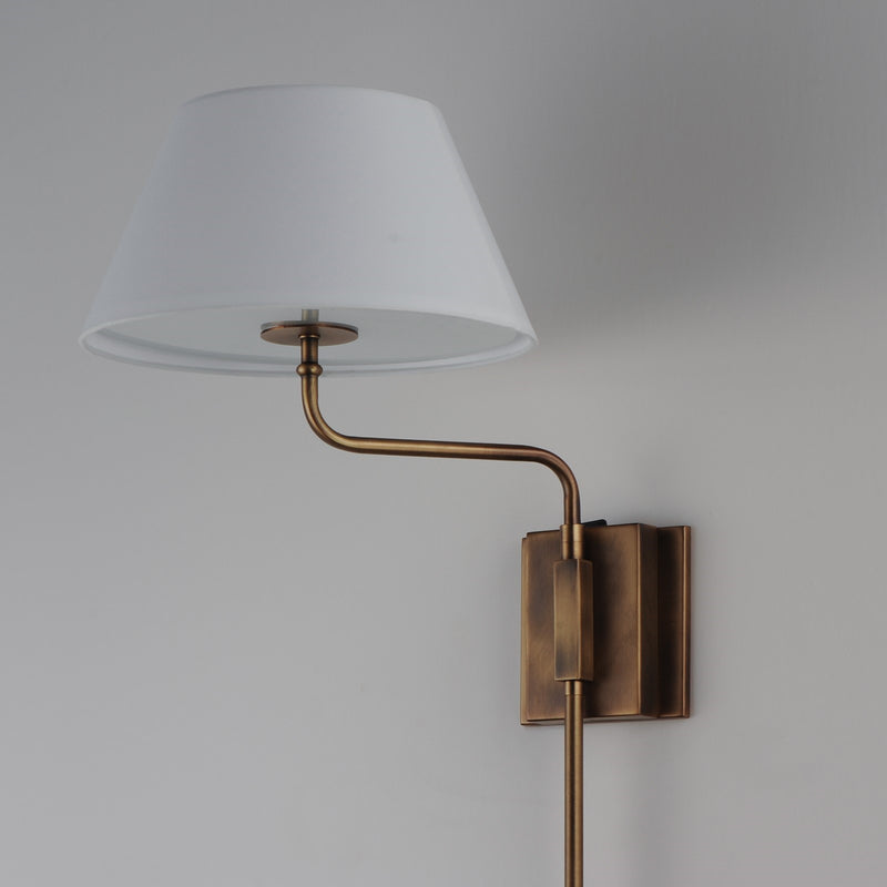 Maxim Lighting Dunbridge 1Lt 39.25" Wall Sconce, Olive Wht/Brs
