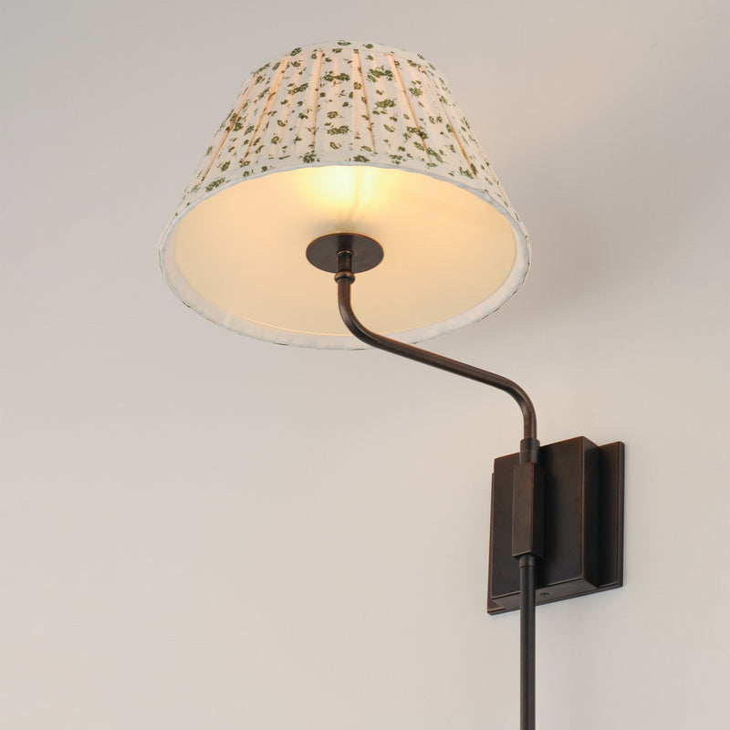Maxim Lighting Dunbridge 1Lt 39.25" Wall Sconce, Wht/Antique Bronze