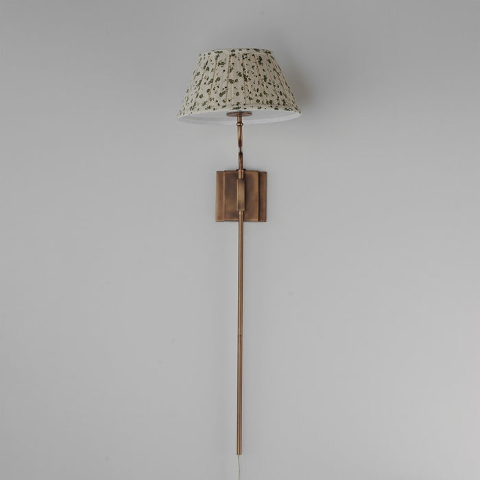 Maxim Lighting Dunbridge 1Lt 39.25" Wall Sconce, Wht/Weathered Brs