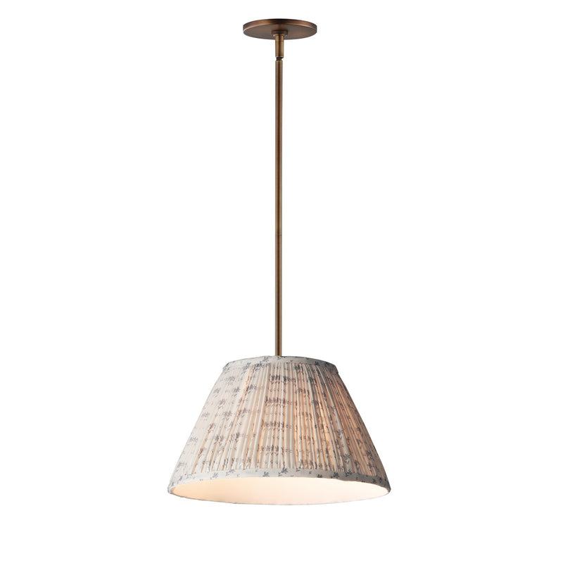 Maxim Lighting Dunbridge 1Lt 9" Single Pendant, Blue Wht/Brs