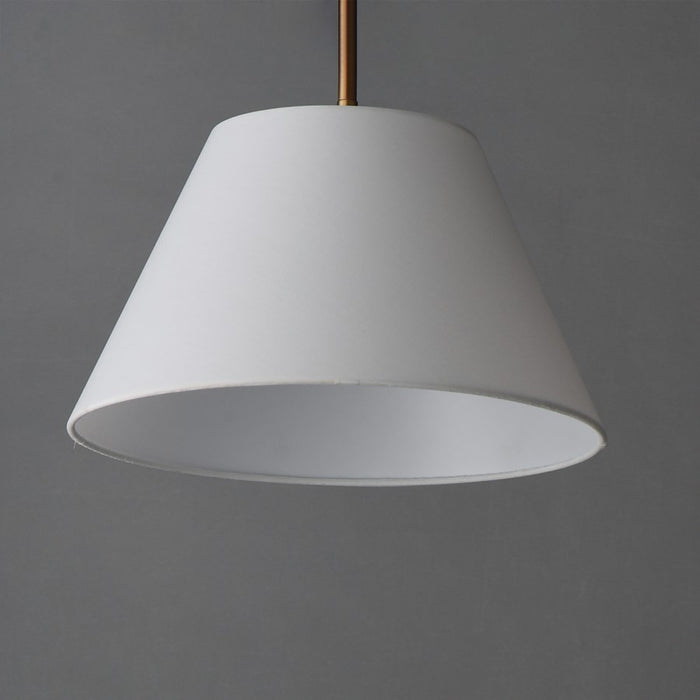 Maxim Lighting Dunbridge 1Lt 9" Single Pendant, Wht/Weathered Brs