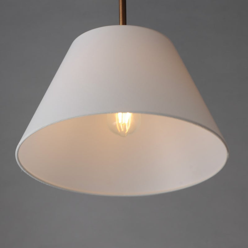 Maxim Lighting Dunbridge 1Lt 9" Single Pendant, Wht/Weathered Brs