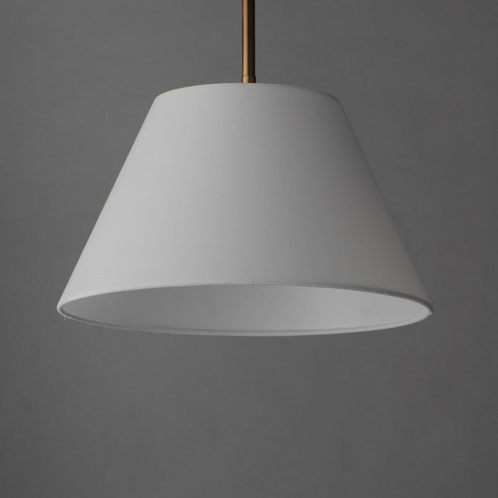 Maxim Lighting Dunbridge 1Lt 9" Single Pendant, Wht/Weathered Brs
