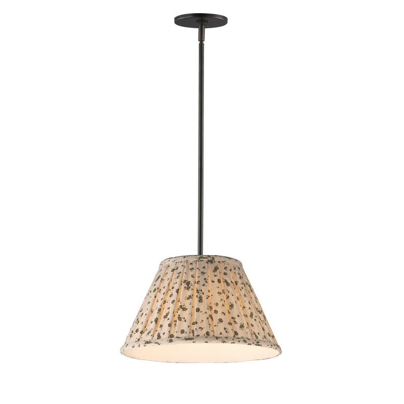 Maxim Lighting Dunbridge 1Lt 9" Single Pendant, Olive Wht/Bronze