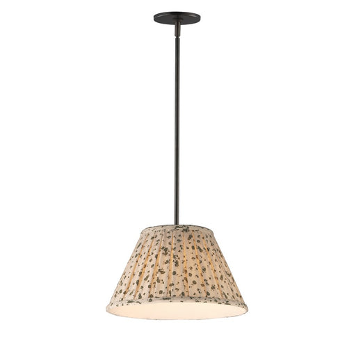 Maxim Lighting Dunbridge 1Lt 9" Single Pendant, Olive Wht/Bronze - 18411OWANB