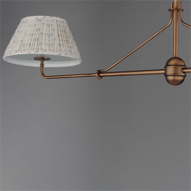 Maxim Lighting Dunbridge 2Lt 11" Linear Pendant, Blue Wht/Brs