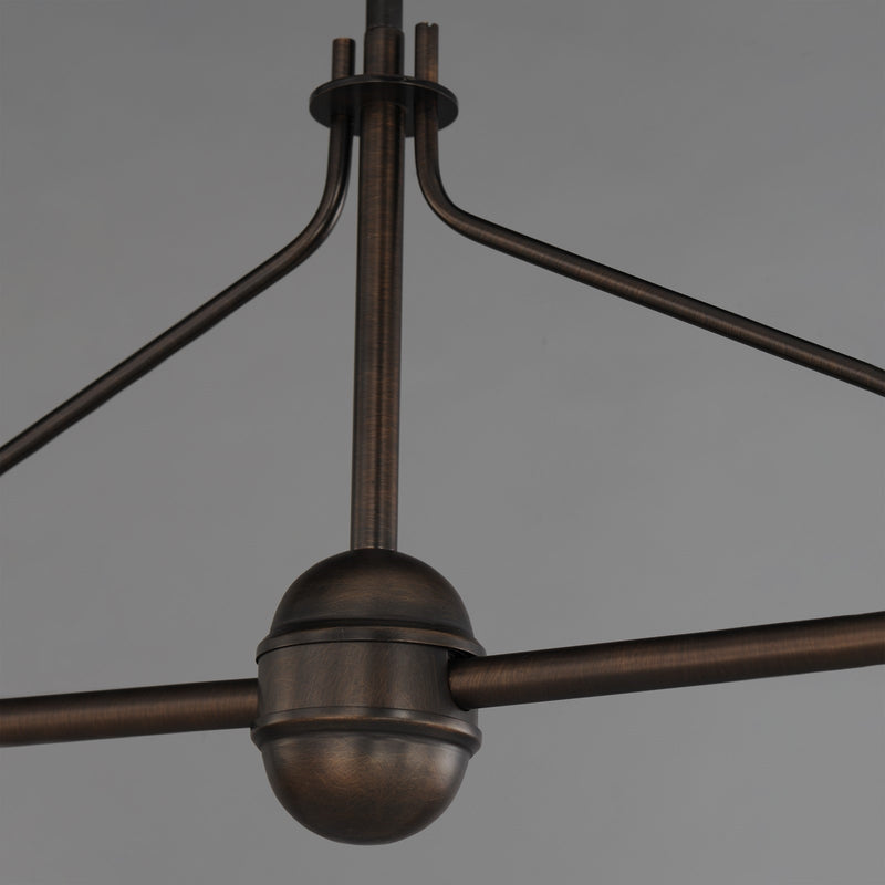 Maxim Lighting Dunbridge 2Lt 11" Linear Pendant, Wht/Antique Bronze