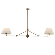 Maxim Lighting Dunbridge 2Lt 11" Linear Pendant, Wht/Weathered Brs - 18412OFWBR