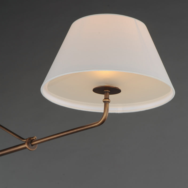 Maxim Lighting Dunbridge 2Lt 11" Linear Pendant, Wht/Weathered Brs