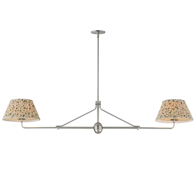 Maxim Lighting Dunbridge 12in 2-Light Pendant | Traditional Antique Bronze and Off-White Linen | Kitchen Island & Dining Room | Model 18412OWPN