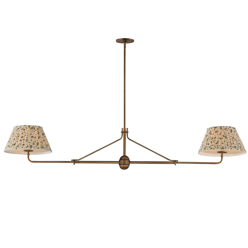 Maxim Lighting Dunbridge 2Lt 11" Linear Pendant, Weathered Brass