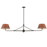 Maxim Lighting Dunbridge 2Lt 11" Linear Pendant, Beige/Bronze - 18412RBANB