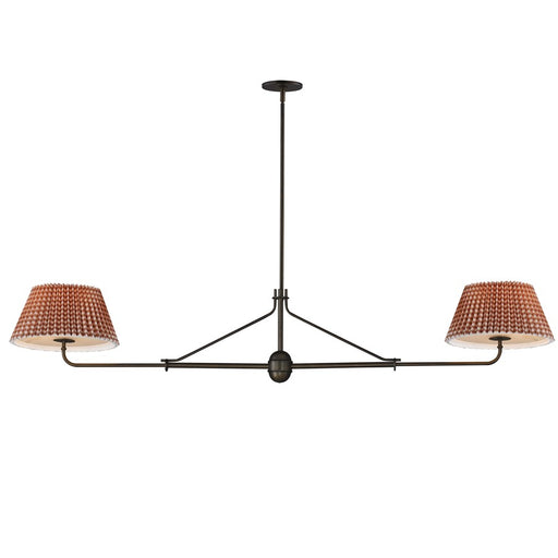 Maxim Lighting Dunbridge 2Lt 11" Linear Pendant, Beige/Bronze - 18412RBANB