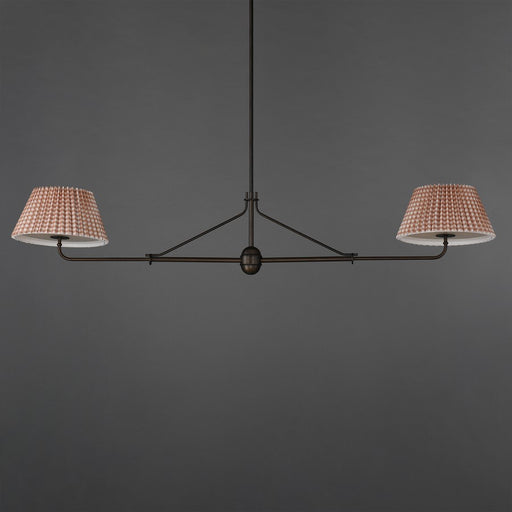 Maxim Lighting Dunbridge 2Lt 11" Linear Pendant, Beige/Bronze