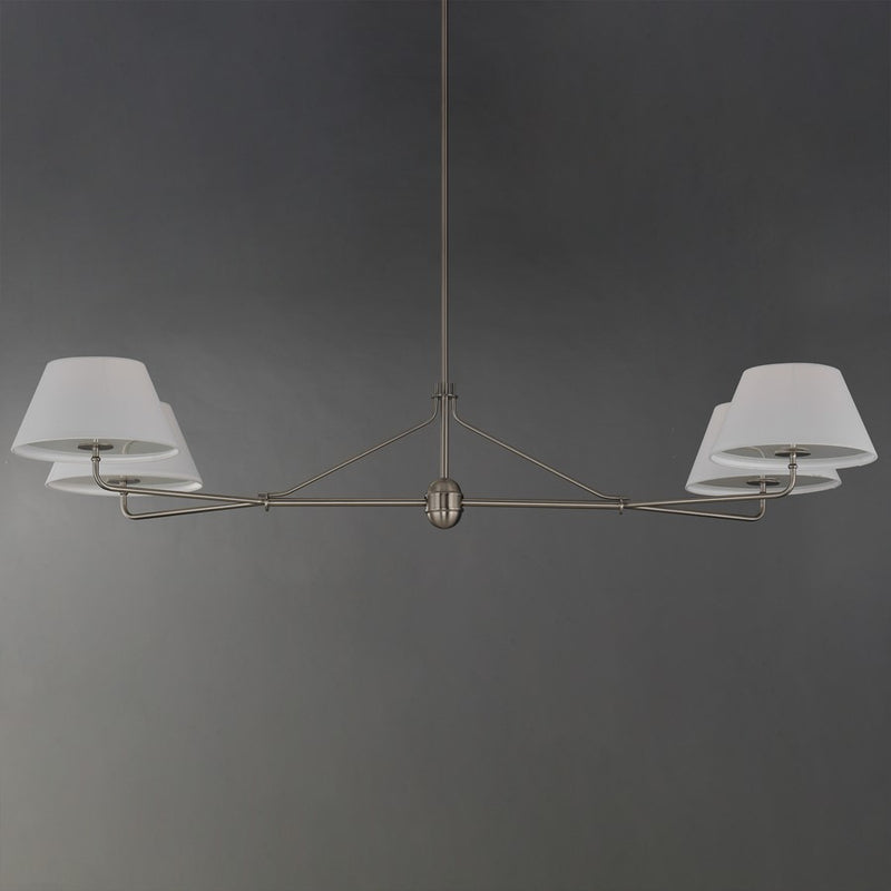 Maxim Lighting Dunbridge 4Lt 11" Linear Pendant, Polished Nickel