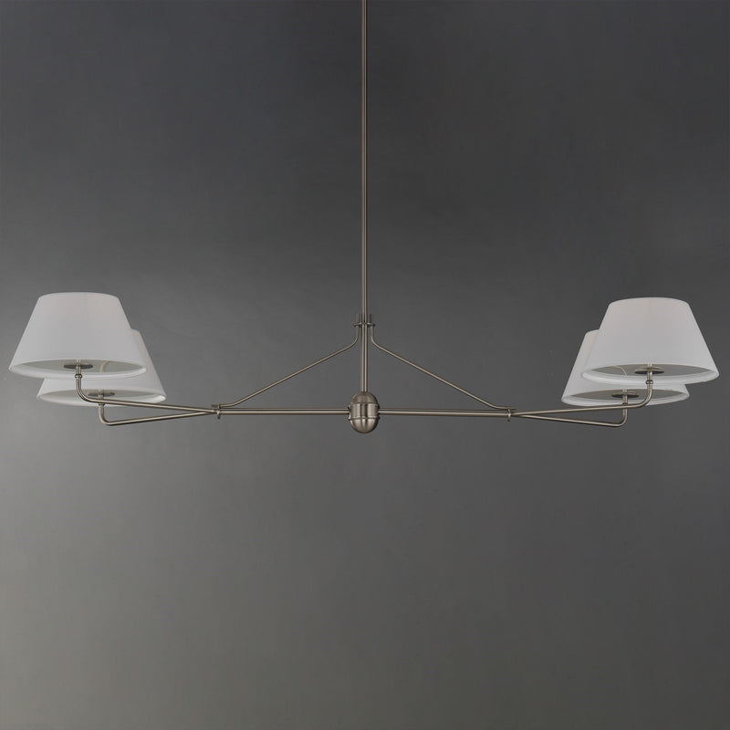 Maxim Lighting Dunbridge 4Lt 11" Linear Pendant, Polished Nickel