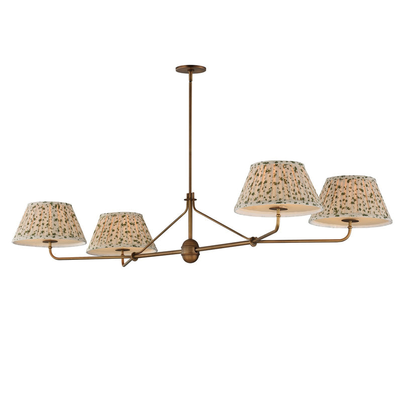 Maxim Lighting Dunbridge 4Lt 11" Linear Pendant, Weathered Brass