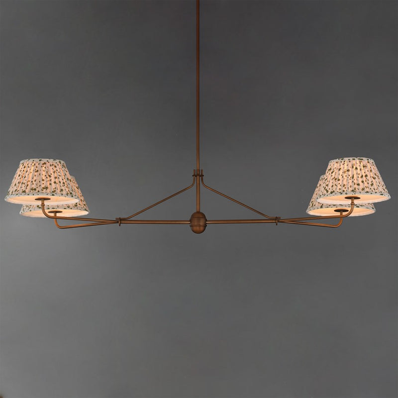 Maxim Lighting Dunbridge 4Lt 11" Linear Pendant, Weathered Brass