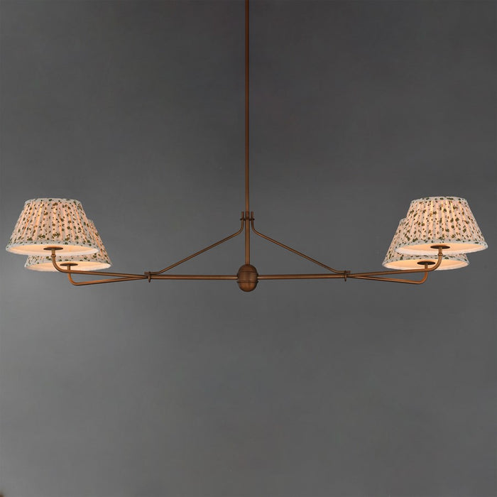 Maxim Lighting Dunbridge 4Lt 11" Linear Pendant, Weathered Brass
