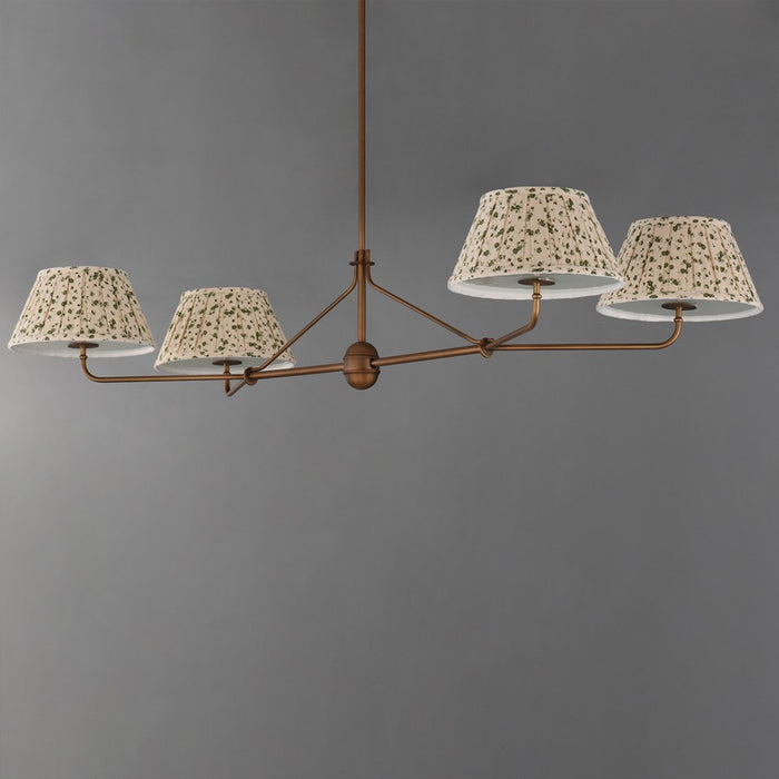 Maxim Lighting Dunbridge 4Lt 11" Linear Pendant, Weathered Brass