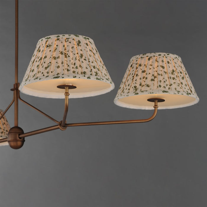 Maxim Lighting Dunbridge 4Lt 11" Linear Pendant, Weathered Brass