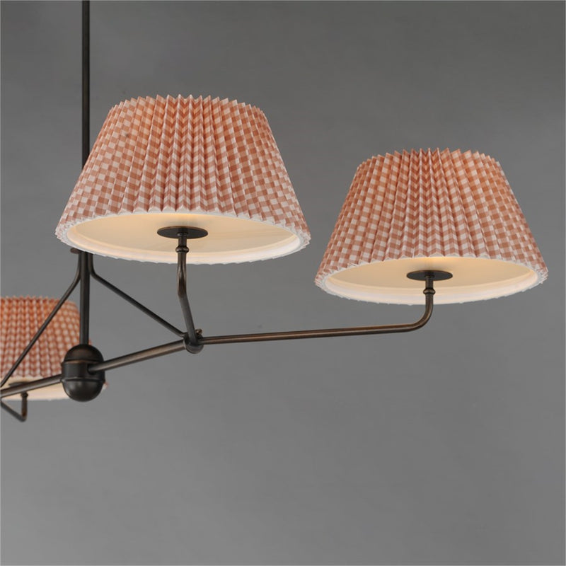 Maxim Lighting Dunbridge 4Lt 11" Linear Pendant, Beige/Bronze