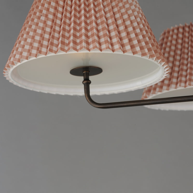 Maxim Lighting Dunbridge 4Lt 11" Linear Pendant, Beige/Bronze