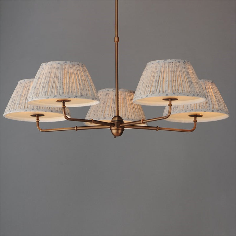 Maxim Lighting Dunbridge 5Lt 10.75" Chandelier, Blue Wht/Brs