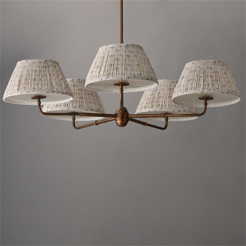 Maxim Lighting Dunbridge 5Lt 10.75" Chandelier, Blue Wht/Brs