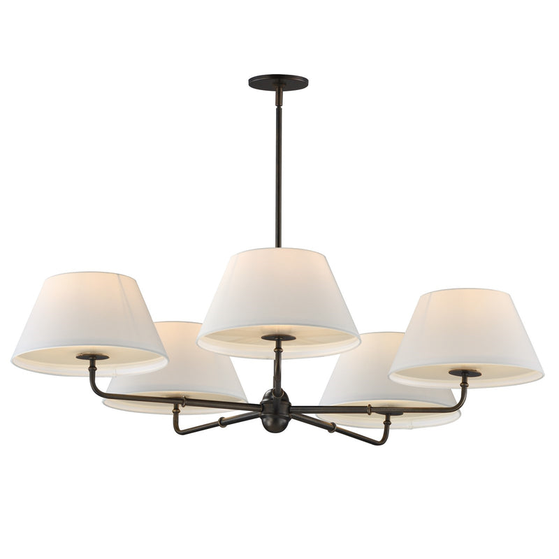 Maxim Lighting Dunbridge 5 Light 10.75" Chandelier, Antique Bronze