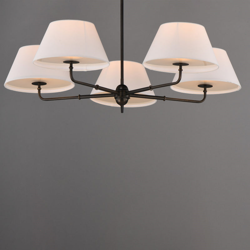 Maxim Lighting Dunbridge 5 Light 10.75" Chandelier, Antique Bronze
