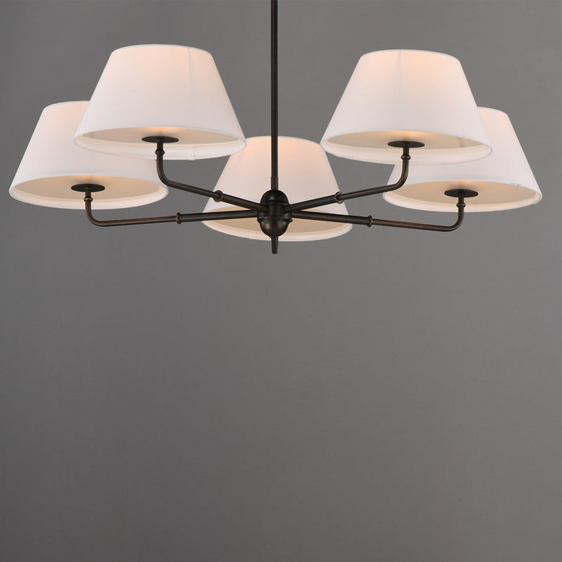 Maxim Lighting Dunbridge 5 Light 10.75" Chandelier, Antique Bronze