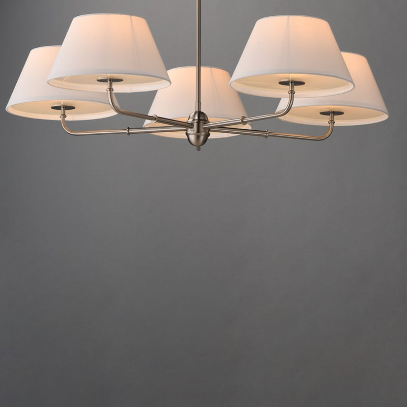 Maxim Lighting Dunbridge 5 Light 10.75" Chandelier, Polished Nickel