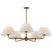 Maxim Lighting Dunbridge 5Lt 10.75" Chandelier, Weathered Brass - 18415OFWBR